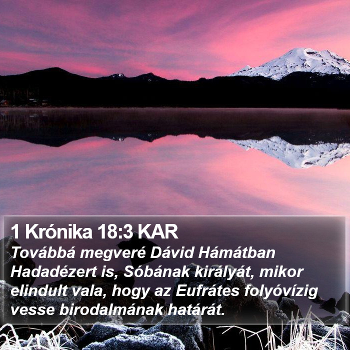 1 Krónika 18:3 KAR Bible Study