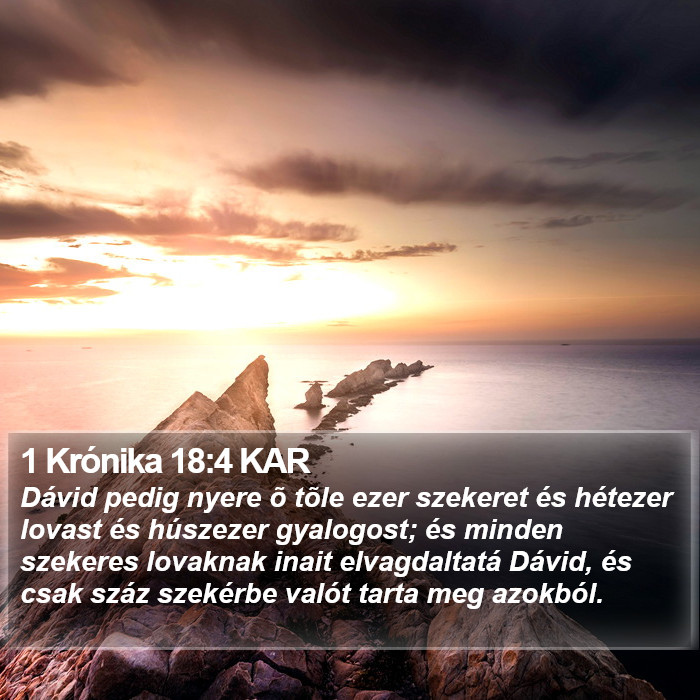 1 Krónika 18:4 KAR Bible Study