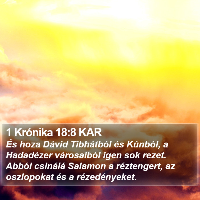 1 Krónika 18:8 KAR Bible Study