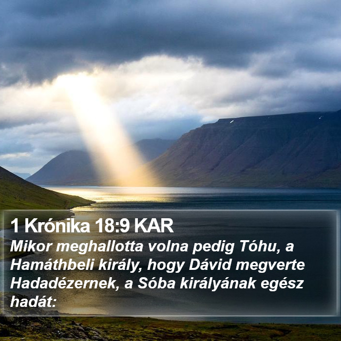 1 Krónika 18:9 KAR Bible Study