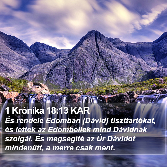 1 Krónika 18:13 KAR Bible Study