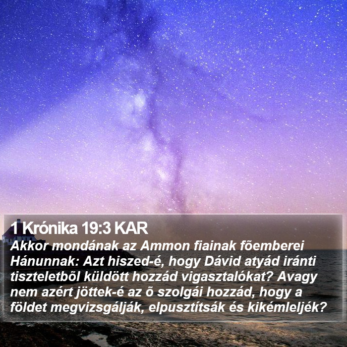 1 Krónika 19:3 KAR Bible Study