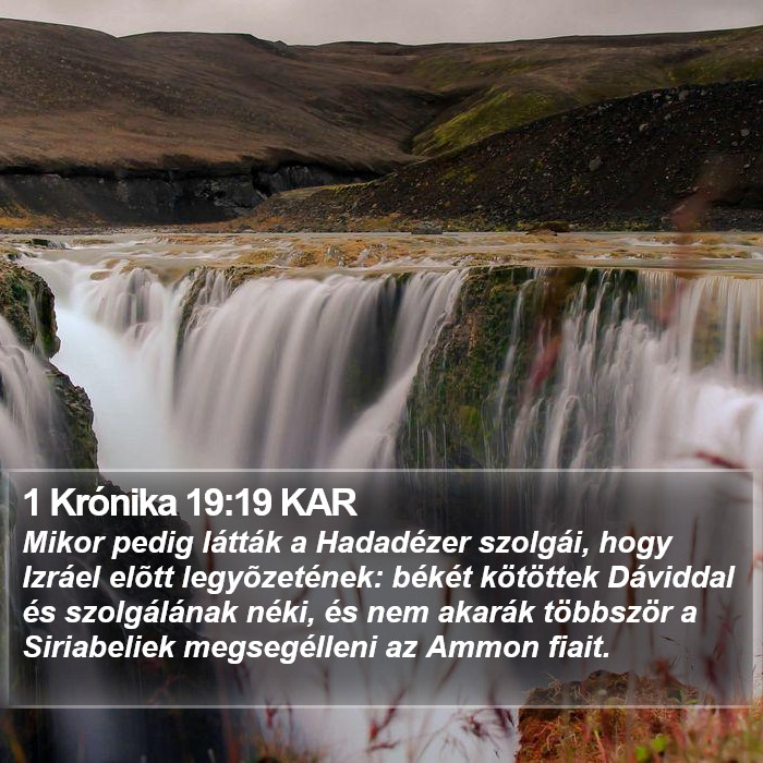 1 Krónika 19:19 KAR Bible Study