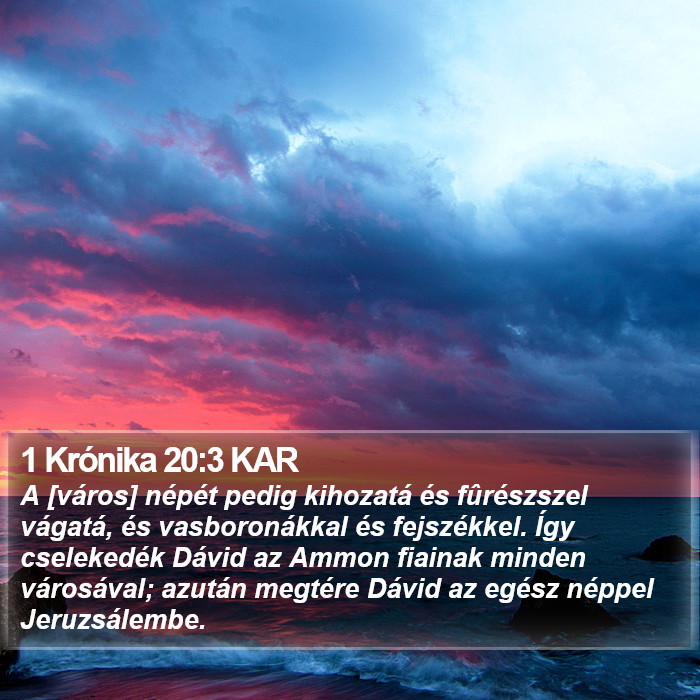 1 Krónika 20:3 KAR Bible Study