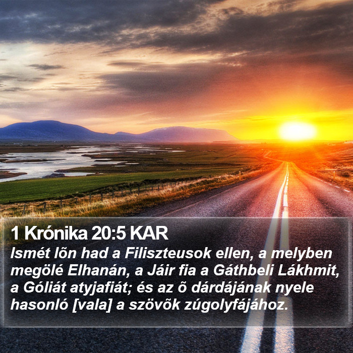 1 Krónika 20:5 KAR Bible Study