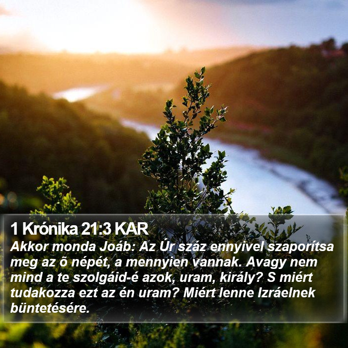 1 Krónika 21:3 KAR Bible Study