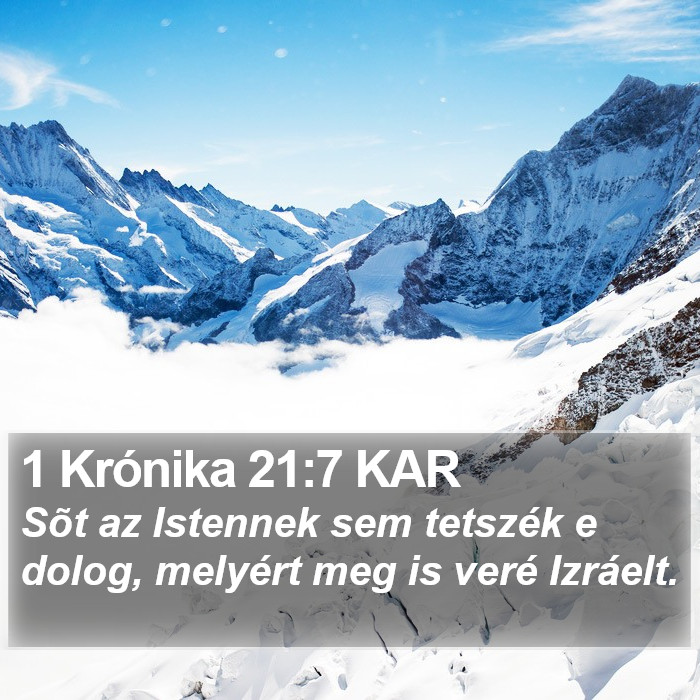 1 Krónika 21:7 KAR Bible Study