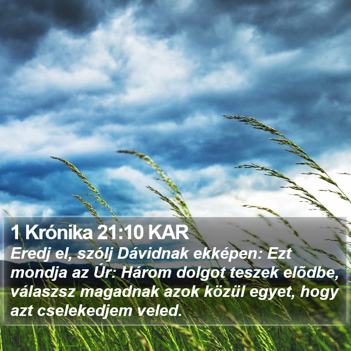 1 Krónika 21:10 KAR Bible Study