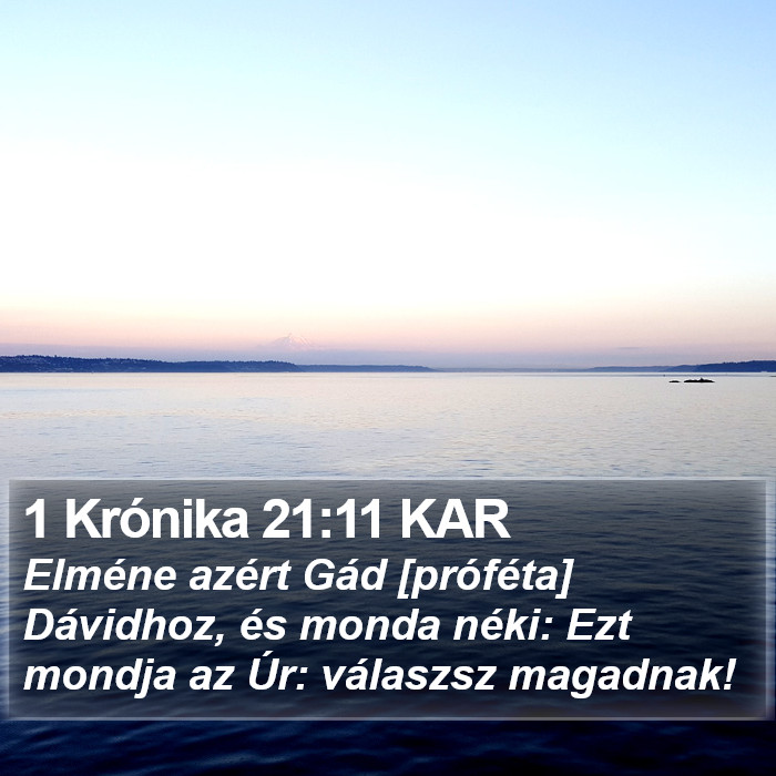 1 Krónika 21:11 KAR Bible Study