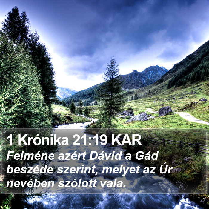 1 Krónika 21:19 KAR Bible Study