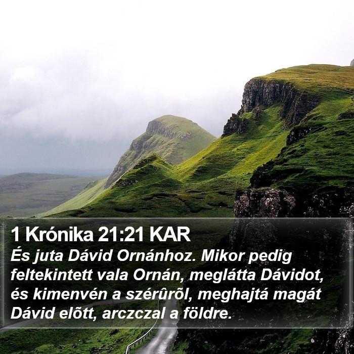 1 Krónika 21:21 KAR Bible Study