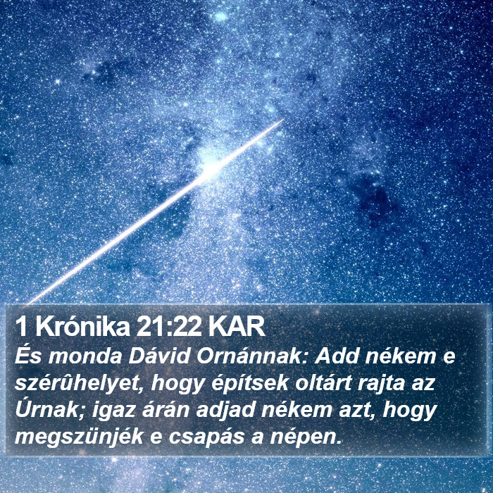 1 Krónika 21:22 KAR Bible Study