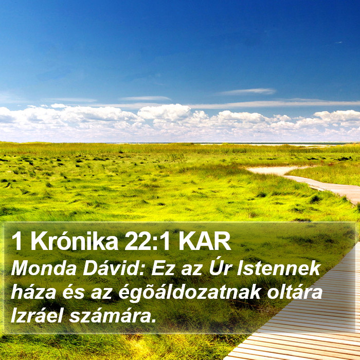 1 Krónika 22:1 KAR Bible Study