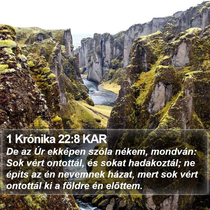 1 Krónika 22:8 KAR Bible Study