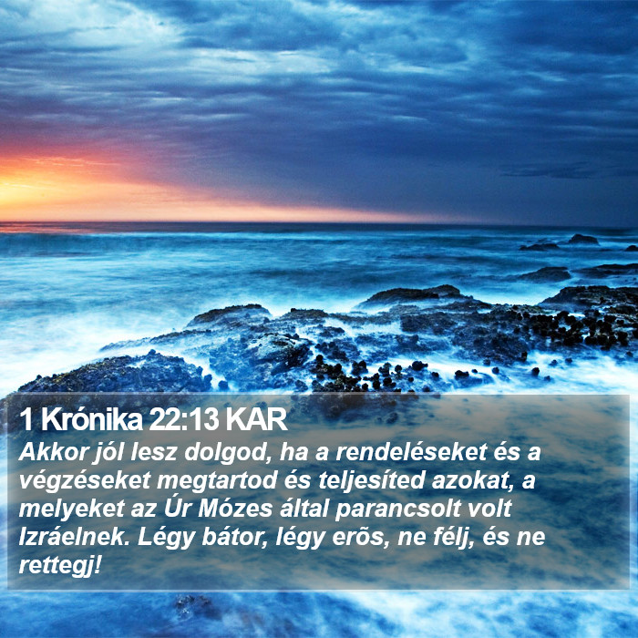 1 Krónika 22:13 KAR Bible Study