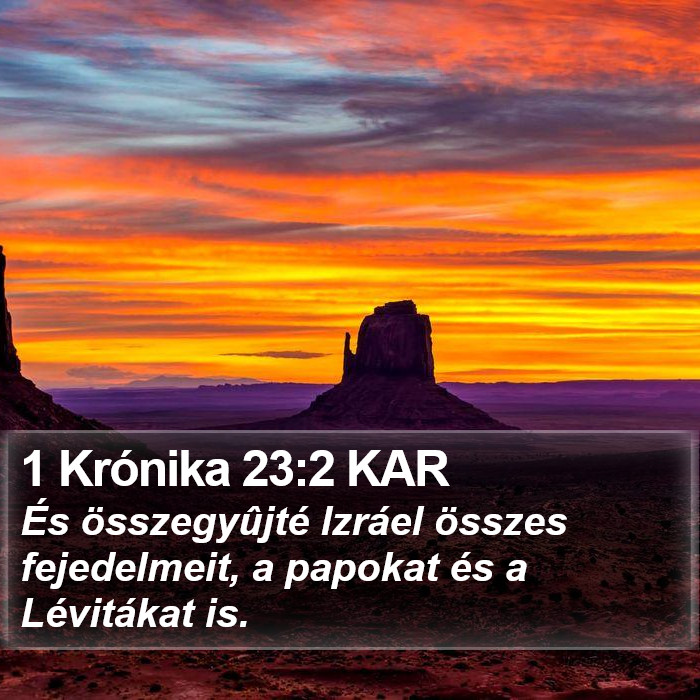 1 Krónika 23:2 KAR Bible Study