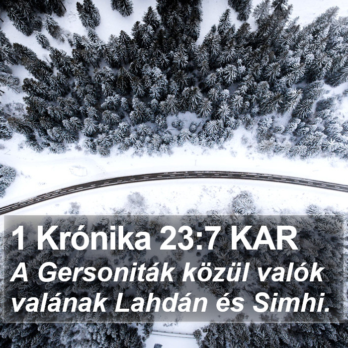 1 Krónika 23:7 KAR Bible Study