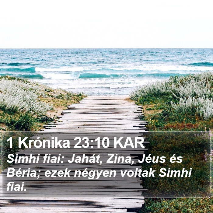 1 Krónika 23:10 KAR Bible Study