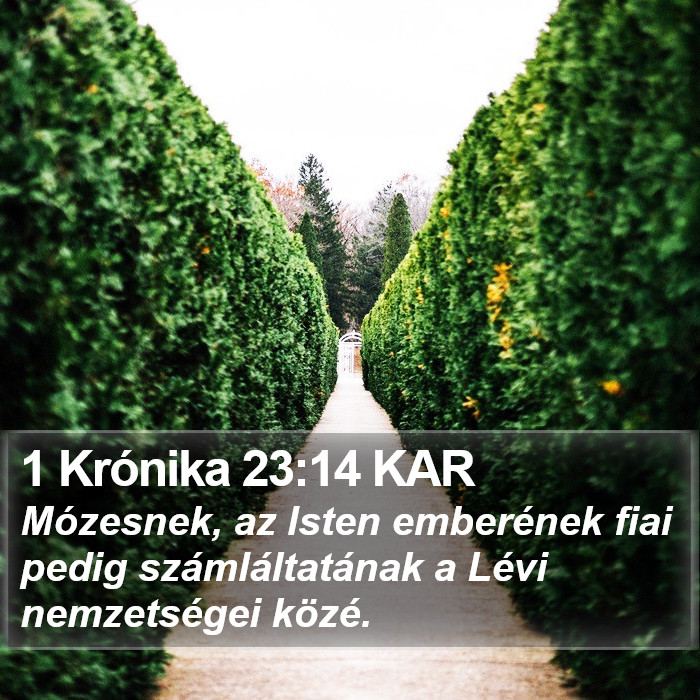 1 Krónika 23:14 KAR Bible Study