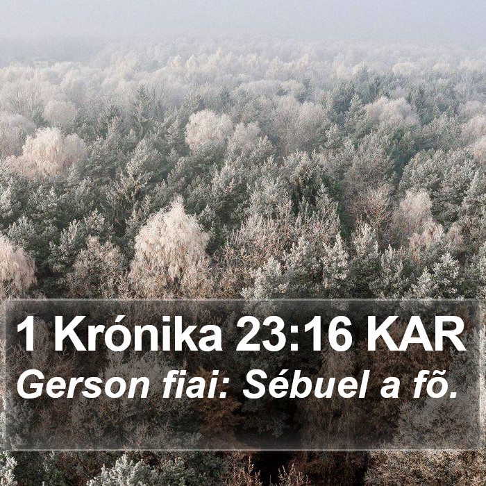 1 Krónika 23:16 KAR Bible Study