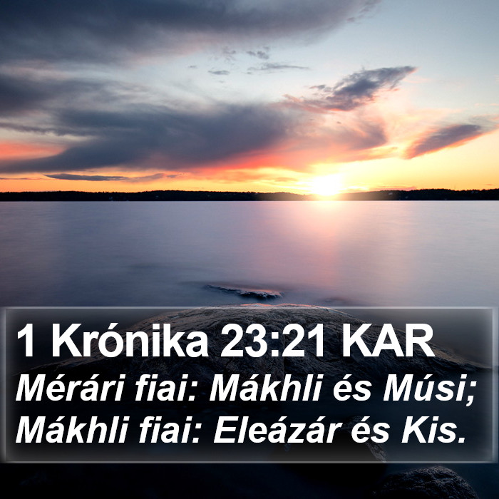 1 Krónika 23:21 KAR Bible Study