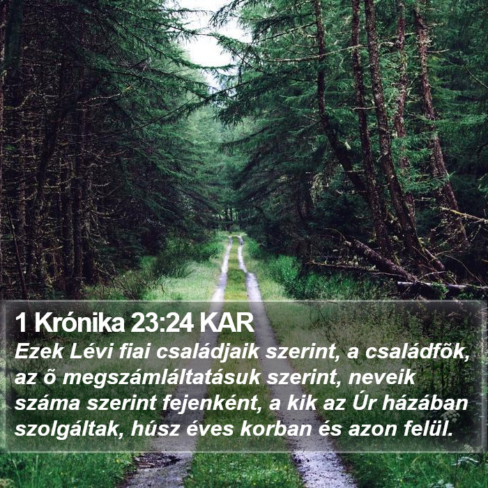 1 Krónika 23:24 KAR Bible Study