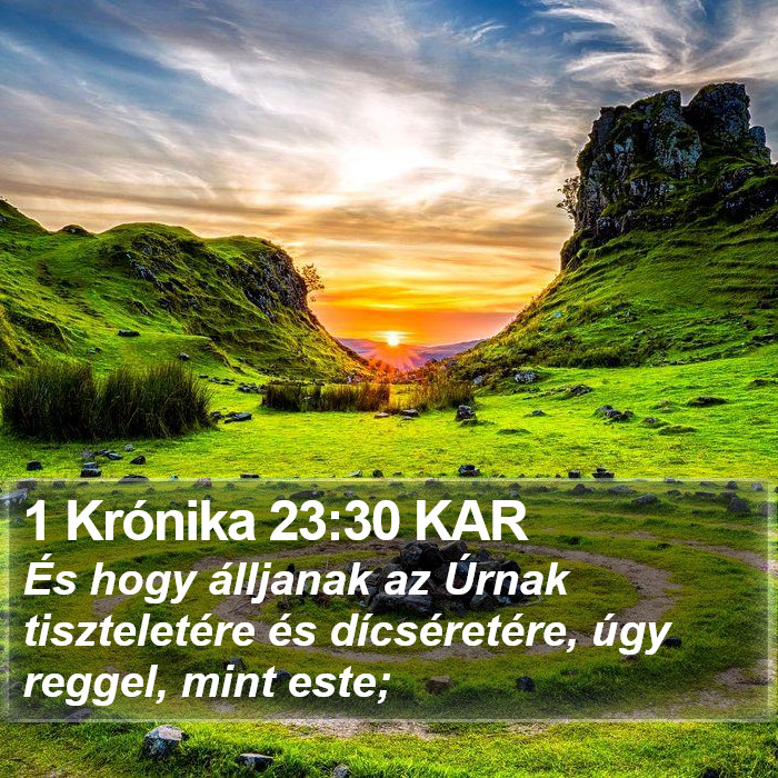 1 Krónika 23:30 KAR Bible Study