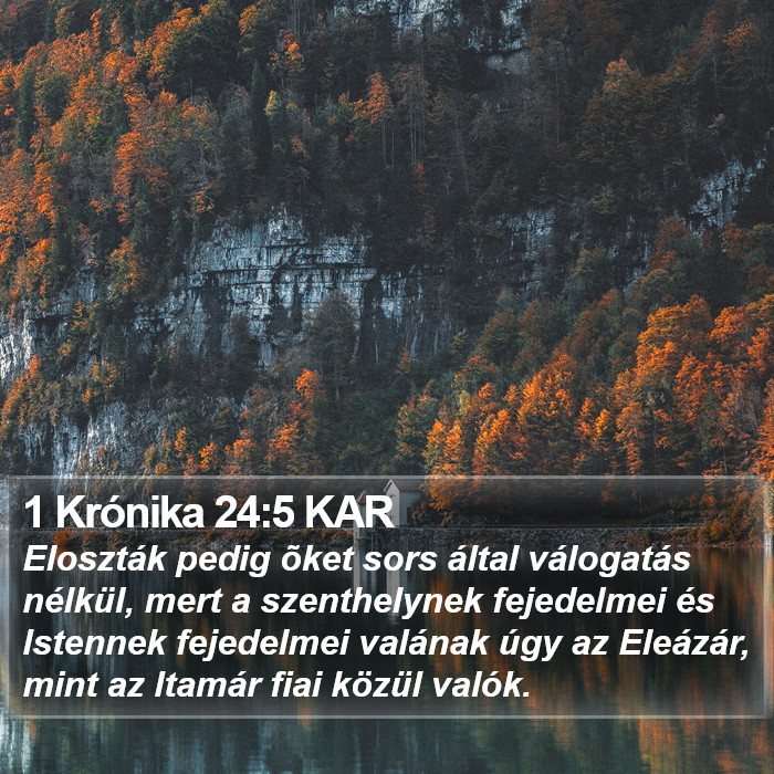 1 Krónika 24:5 KAR Bible Study