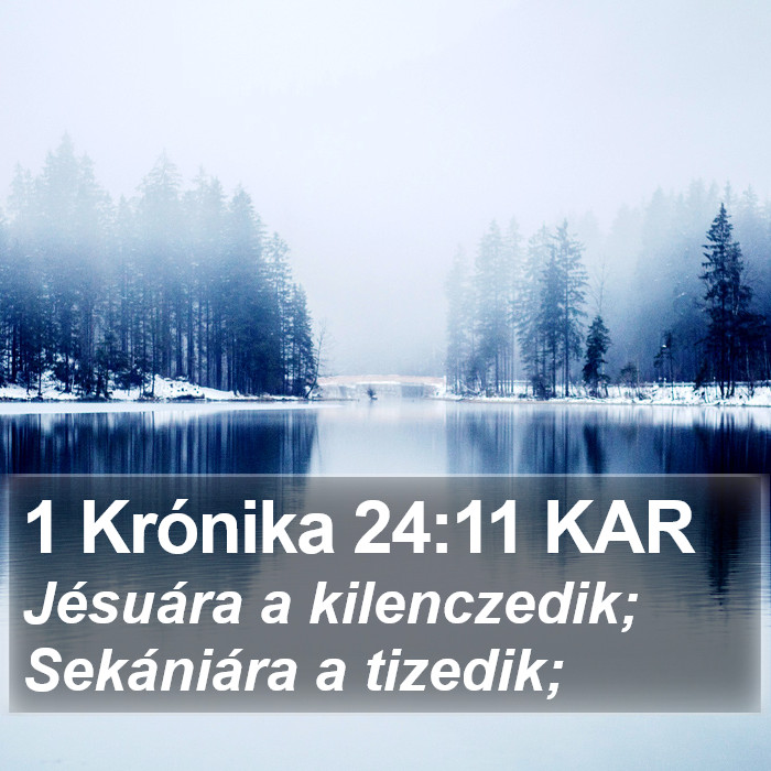 1 Krónika 24:11 KAR Bible Study