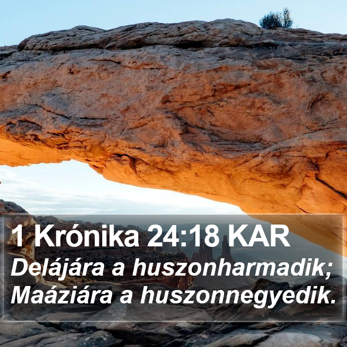 1 Krónika 24:18 KAR Bible Study