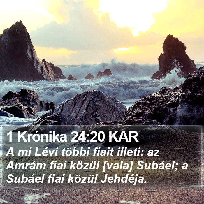 1 Krónika 24:20 KAR Bible Study