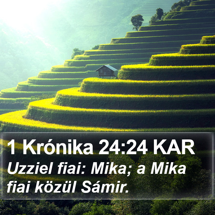 1 Krónika 24:24 KAR Bible Study