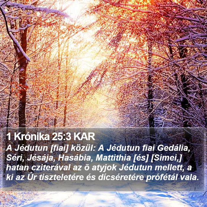 1 Krónika 25:3 KAR Bible Study