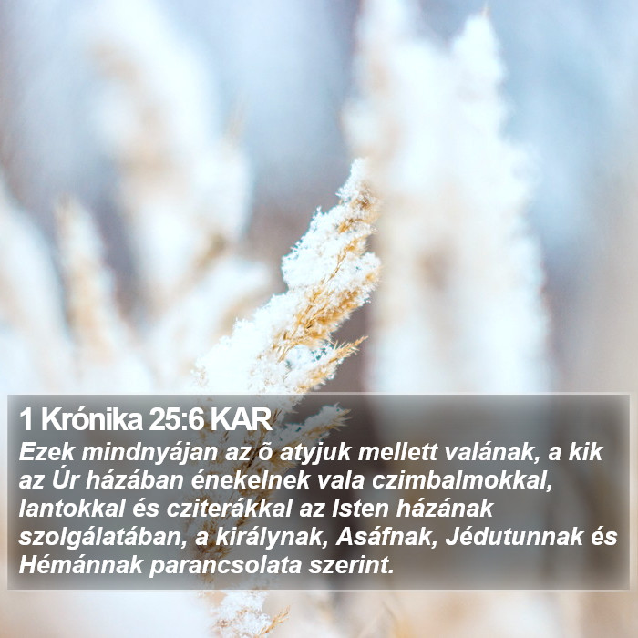 1 Krónika 25:6 KAR Bible Study