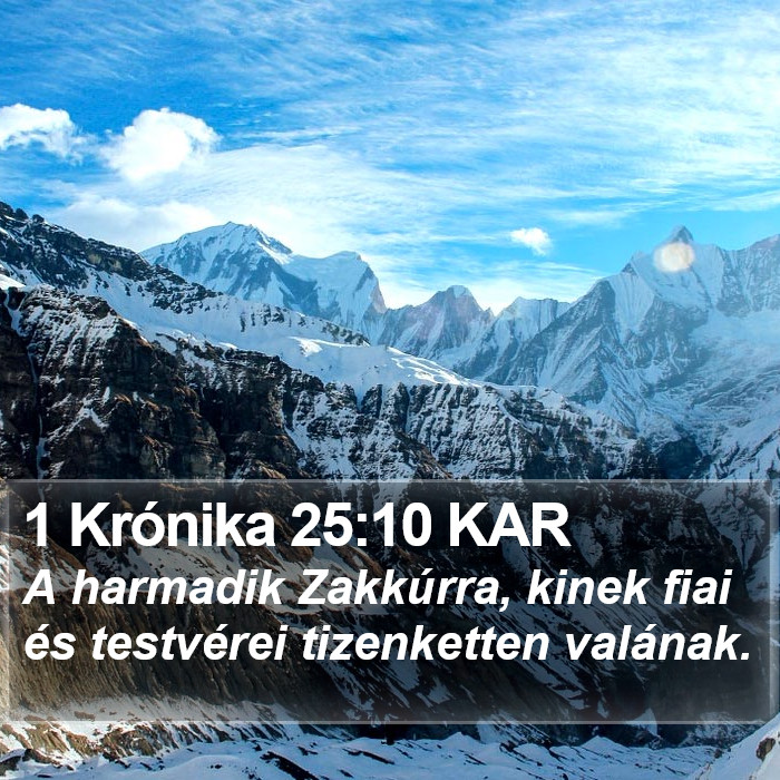 1 Krónika 25:10 KAR Bible Study