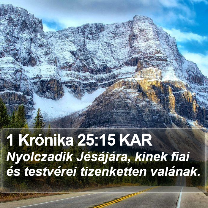 1 Krónika 25:15 KAR Bible Study