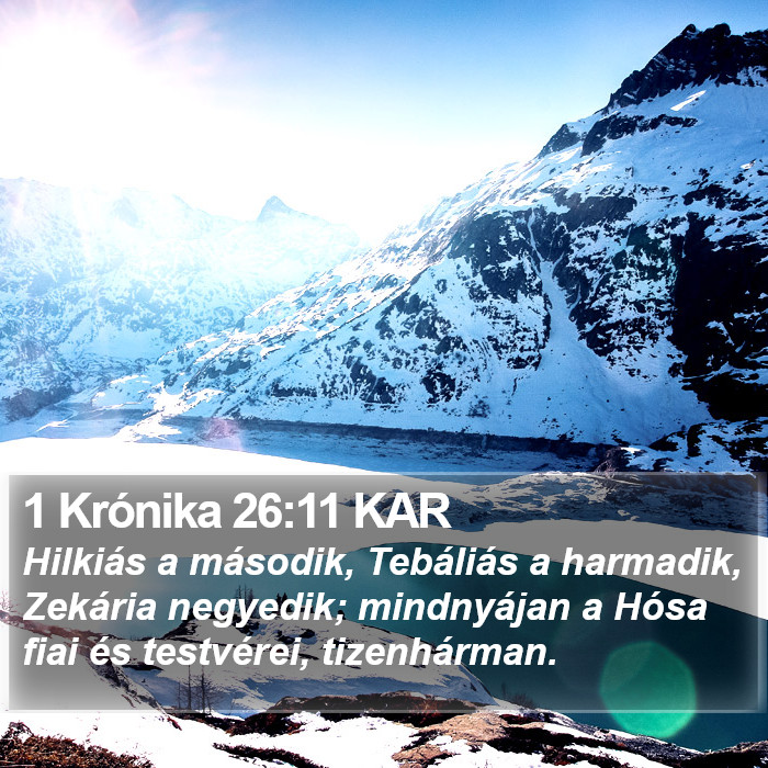 1 Krónika 26:11 KAR Bible Study