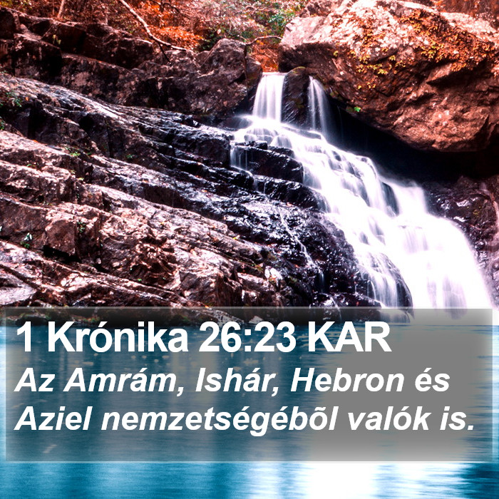 1 Krónika 26:23 KAR Bible Study