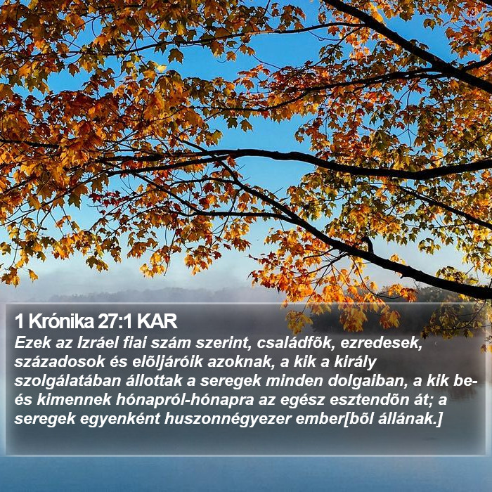 1 Krónika 27:1 KAR Bible Study