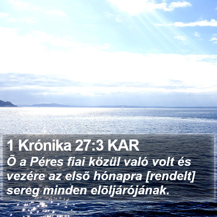 1 Krónika 27:3 KAR Bible Study