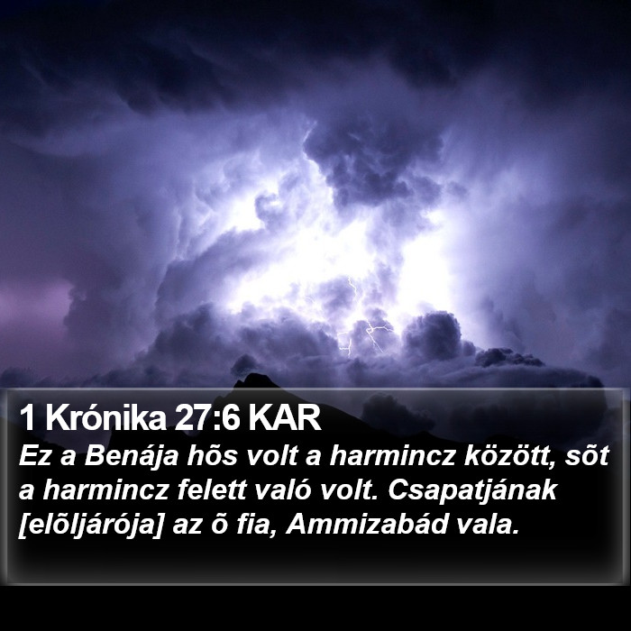 1 Krónika 27:6 KAR Bible Study