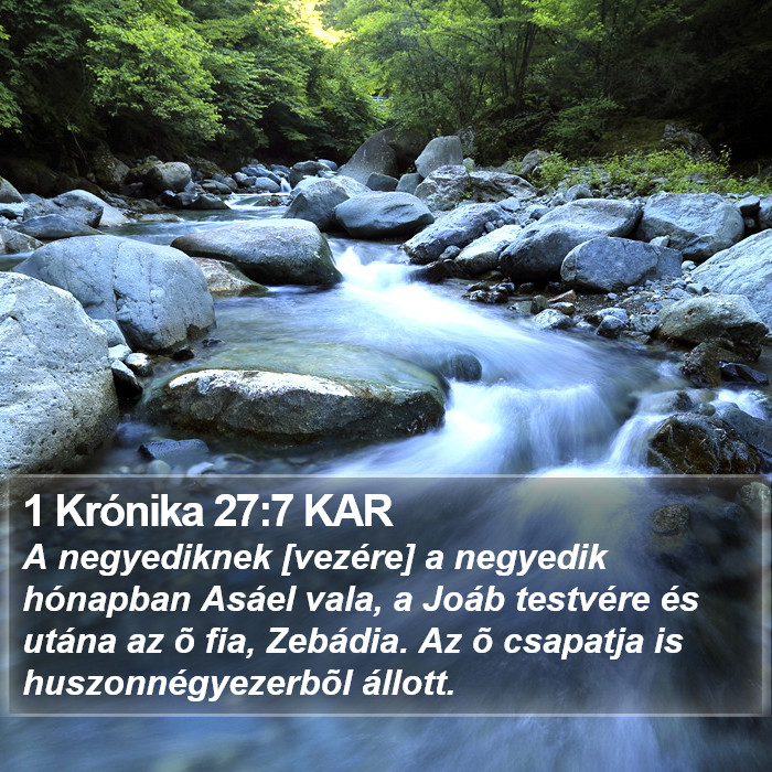 1 Krónika 27:7 KAR Bible Study