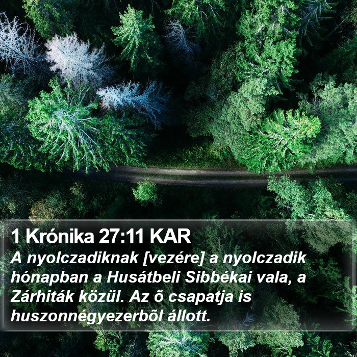 1 Krónika 27:11 KAR Bible Study