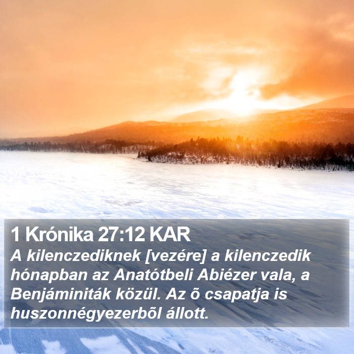 1 Krónika 27:12 KAR Bible Study