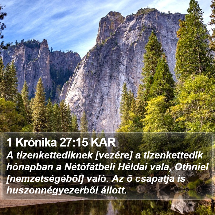 1 Krónika 27:15 KAR Bible Study