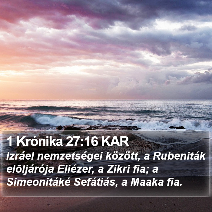 1 Krónika 27:16 KAR Bible Study