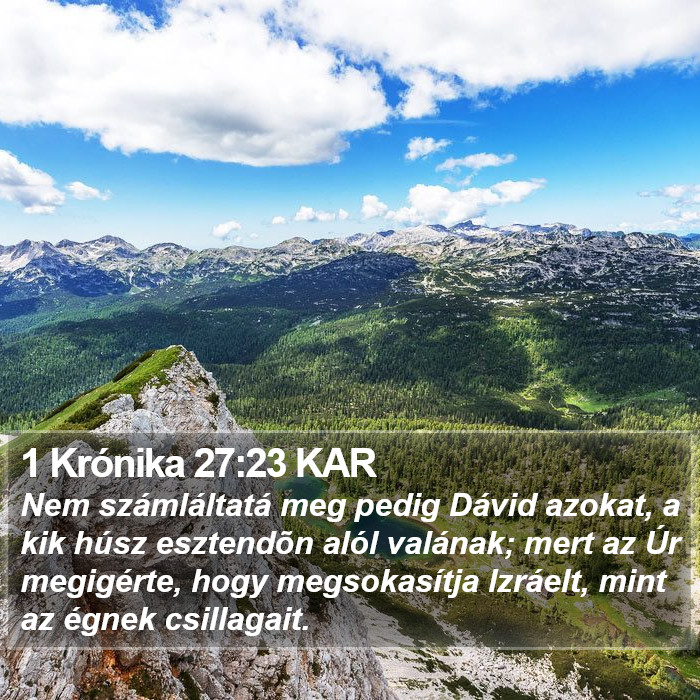 1 Krónika 27:23 KAR Bible Study