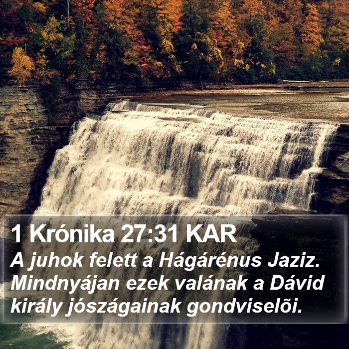 1 Krónika 27:31 KAR Bible Study