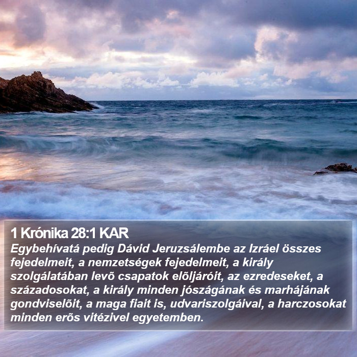 1 Krónika 28:1 KAR Bible Study