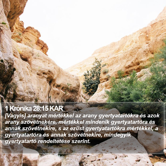 1 Krónika 28:15 KAR Bible Study